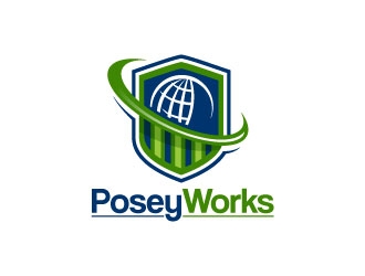Posey Works  logo design by sanworks