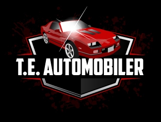 T.E. AUTOMOBILER logo design by ElonStark