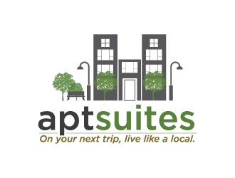 aptsuites logo design by Erasedink