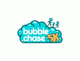 bubble chase 5k logo design by lestatic22