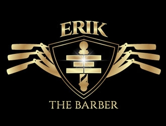 Erik The Barber  logo design by shere