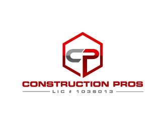 Construction Pros CP LIC#1036013 logo design by zamzam