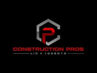 Construction Pros CP LIC#1036013 logo design by zamzam