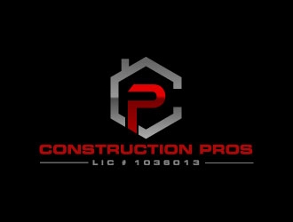 Construction Pros CP LIC#1036013 logo design by zamzam