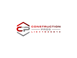 Construction Pros CP LIC#1036013 logo design by checx