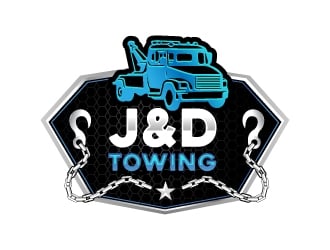 J&D Towing logo design by Suvendu