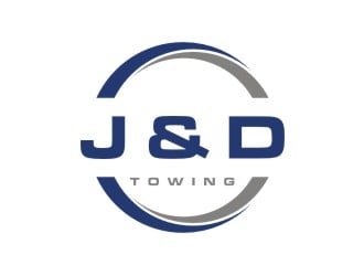 J&D Towing logo design by EkoBooM