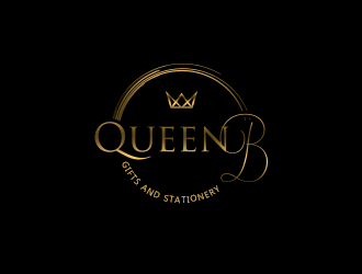 Queen B Gifts and Stationery  logo design by Sarathi99
