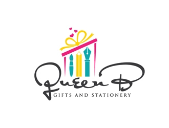 Queen B Gifts and Stationery  logo design by DreamLogoDesign