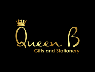 Queen B Gifts and Stationery  logo design by Kruger