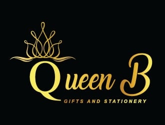 Queen B Gifts and Stationery  logo design by Suvendu