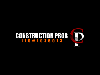Construction Pros CP LIC#1036013 logo design by amazing