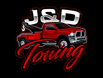 J&D Towing logo design by Aelius