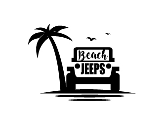 Beach Jeeps logo design by artbitin