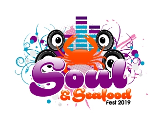 Soul & Seafood Fest 2019 logo design by ElonStark