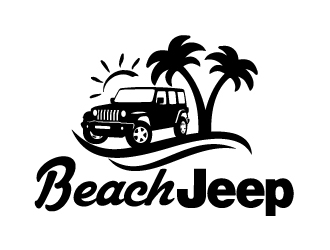 Beach Jeeps logo design by ElonStark