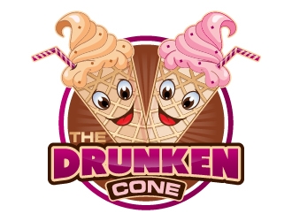The Drunken Cone logo design by Suvendu