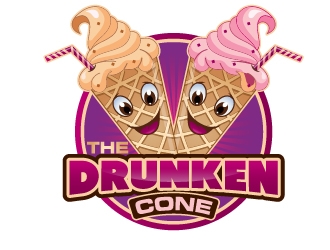 The Drunken Cone logo design by Suvendu