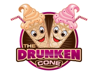 The Drunken Cone logo design by Suvendu