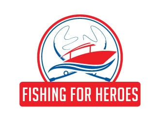 Fishing For Heroes  logo design by Suvendu