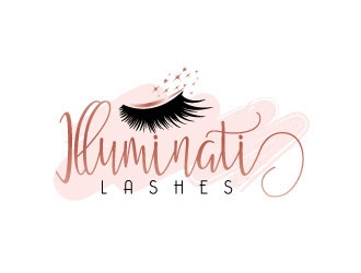 Illuminati Lashes logo design by shere