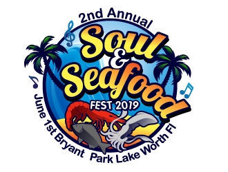 Soul & Seafood Fest 2019 logo design by Xeon