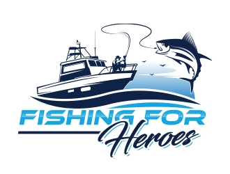 Fishing For Heroes  logo design by Eliben