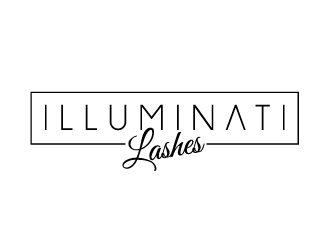 Illuminati Lashes logo design by ElonStark
