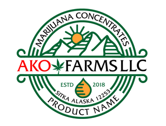 AKO FARMS LLC logo design by megalogos