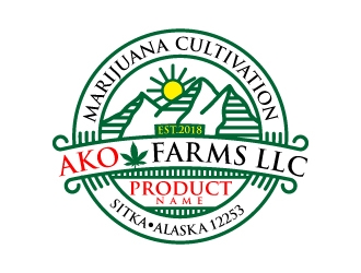 AKO FARMS LLC logo design by nexgen