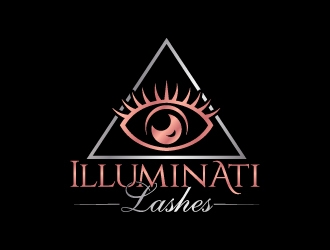 Illuminati Lashes logo design by jaize