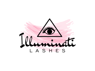 Illuminati Lashes logo design by hitman47