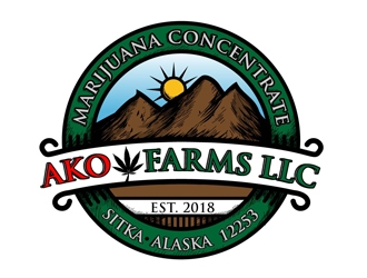 AKO FARMS LLC logo design by DreamLogoDesign