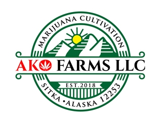 AKO FARMS LLC logo design by DreamLogoDesign