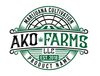 AKO FARMS LLC logo design by DreamLogoDesign