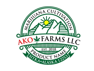 AKO FARMS LLC logo design by DreamLogoDesign