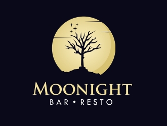 Moonight resto/bar logo design by Cekot_Art