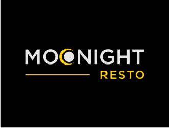 Moonight resto/bar logo design by asyqh
