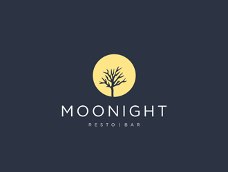 Moonight resto/bar logo design by ndaru