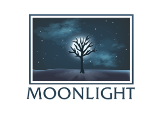 Moonight resto/bar logo design by megalogos