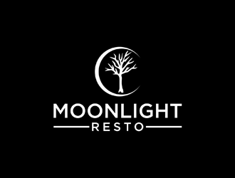 Moonight resto/bar logo design by johana