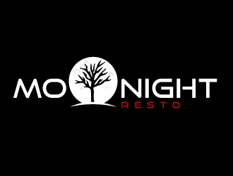 Moonight resto/bar logo design by nexgen