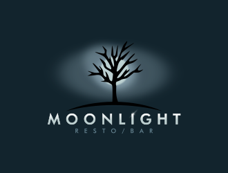 Moonight resto/bar logo design by Dakon