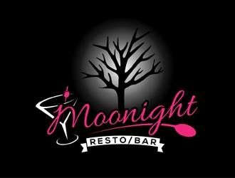 Moonight resto/bar logo design by MAXR