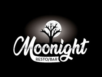 Moonight resto/bar logo design by shere