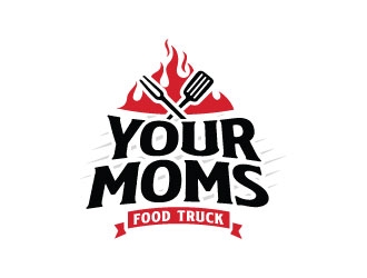 Your Moms Food Truck logo design by sanworks