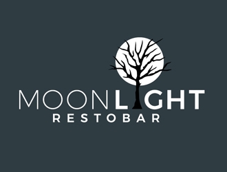 Moonight resto/bar logo design by DreamLogoDesign