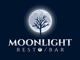 Moonight resto/bar logo design by DreamLogoDesign