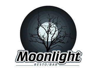 Moonight resto/bar logo design by frontrunner
