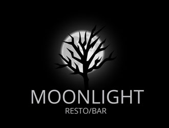 Moonight resto/bar logo design by LogoInvent